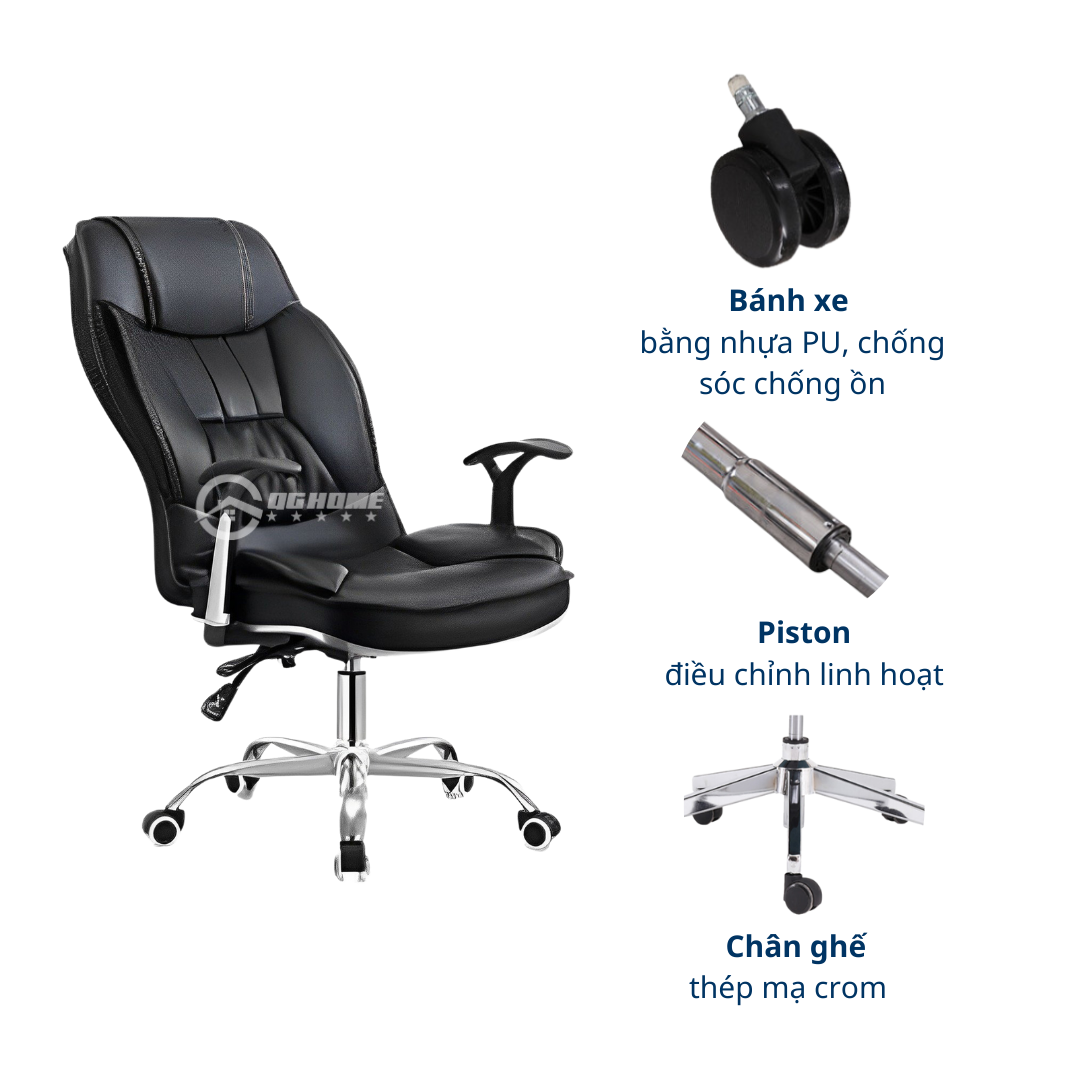 Ghe giam doc QGD05 Chat lieu Ghe giam doc QGD05 Chat lieu