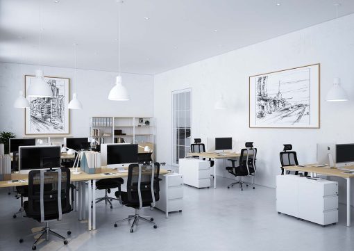 Tron goi thiet ke phong lam viec chung