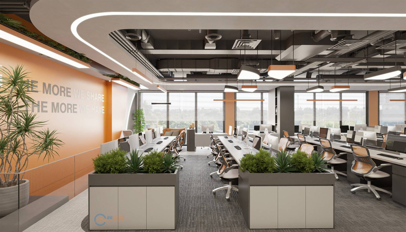 thiet ke noi that van phong qg