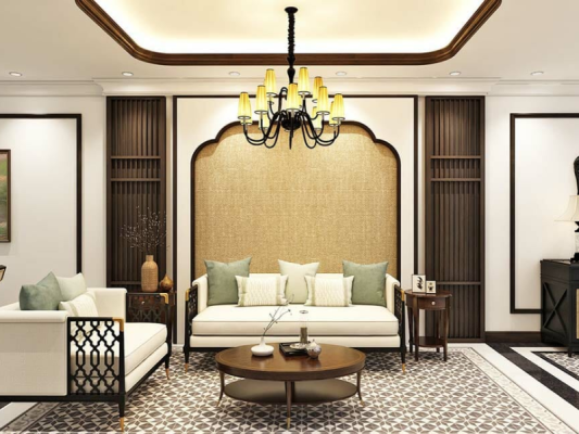 Thiet ke can ho chung cu phong cach Indochine