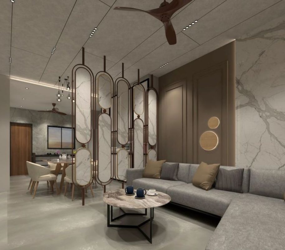 binh phong trong phong khach dep