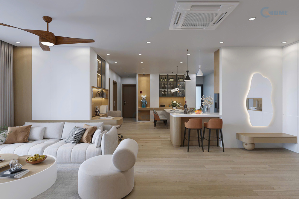 cac mau thiet ke phong khach chung cu 1