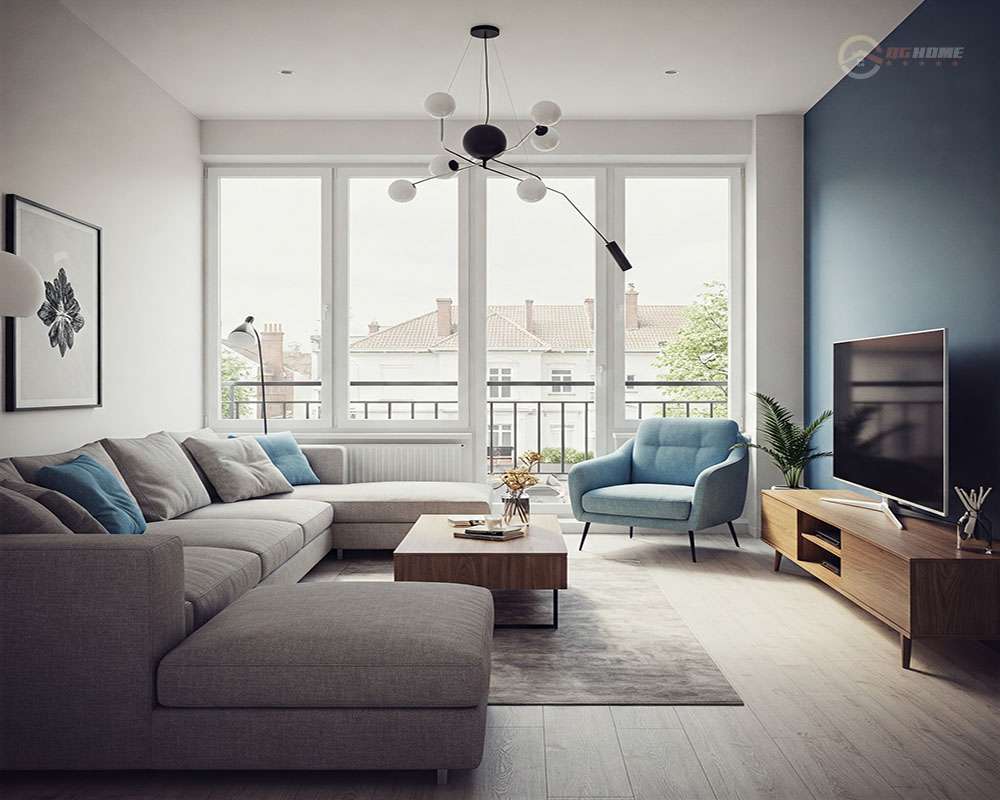 thiet ke phong khach nha pho 4m 04