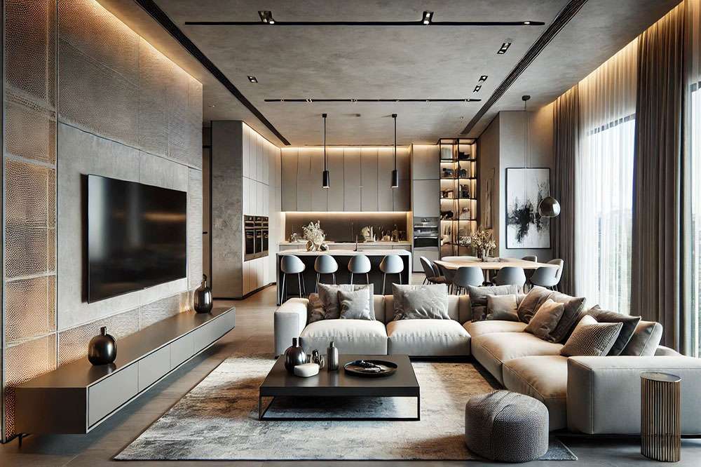 thiet ke phong khach chung cu cao cap 1