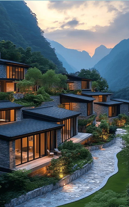 thiet ke homestay view doi nui