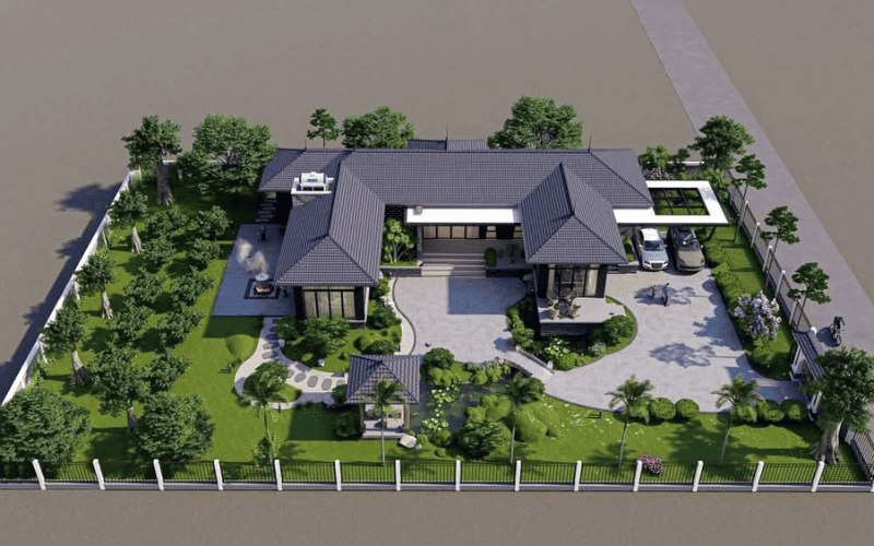 thiet ke nha vuon mai nhat